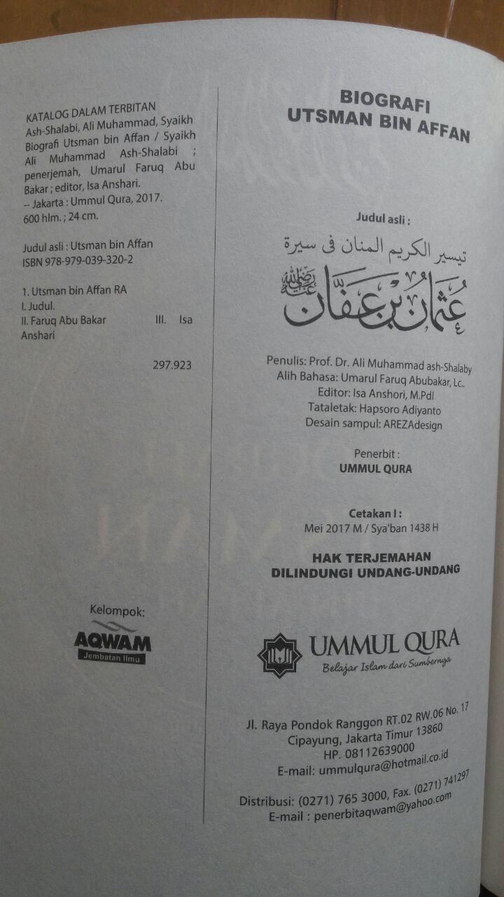 Buku Biografi Utsman Bin Affan 125.000 20% 100.000 Ummul Qura isi 3