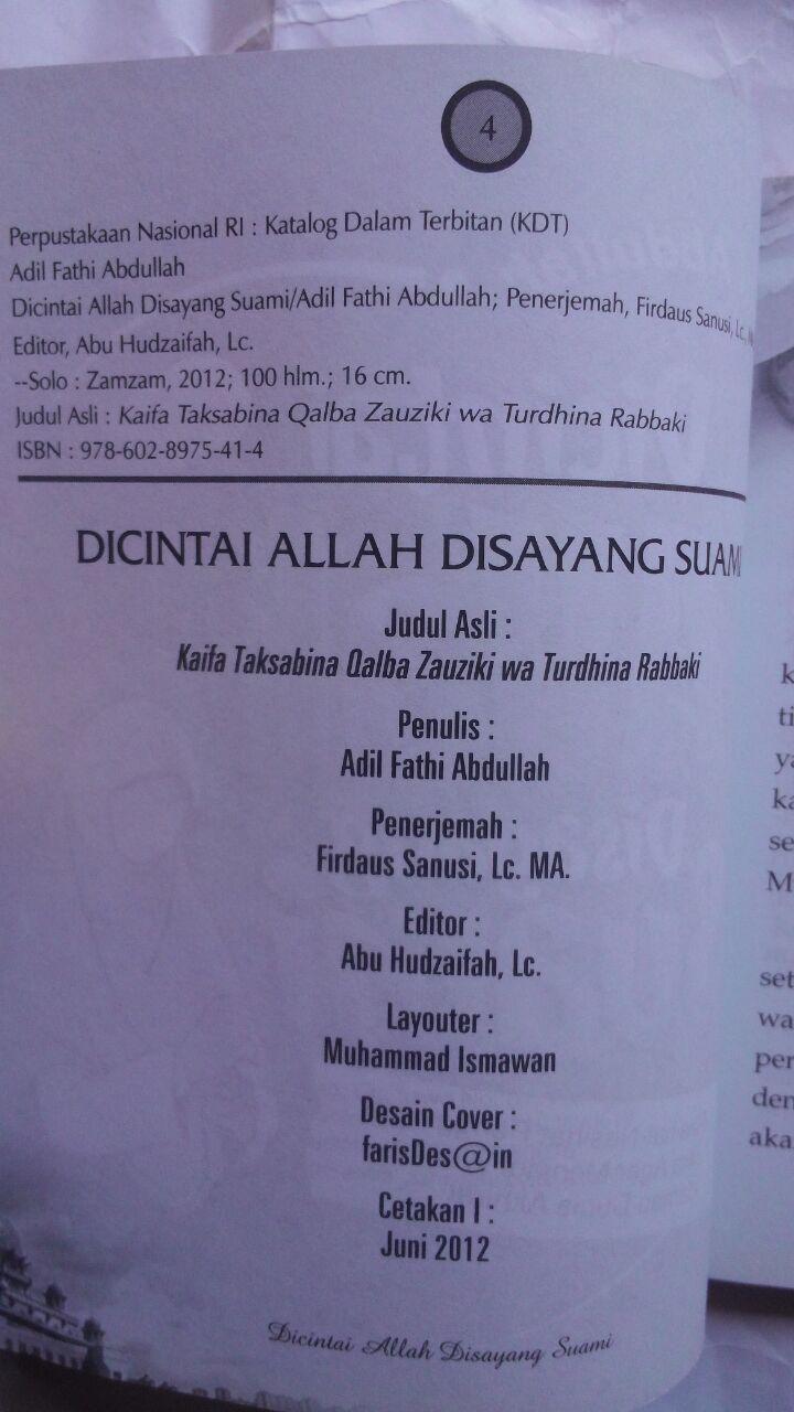 Buku Dicintai Allah Di Sayang Suami 17.000 15% 14.450 Zam Zam Adil Fahi Abdullah isi 3