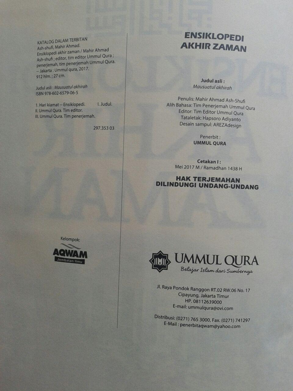 Buku Ensiklopedi Akhir Zaman 199.000 20% 159.200 Ummul Qura isi 3