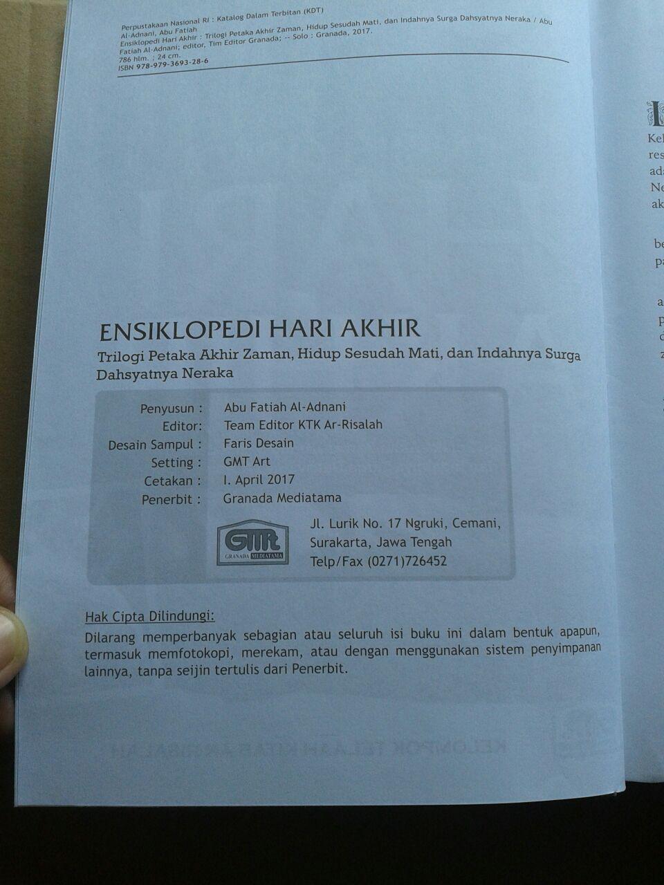 Buku Ensiklopedi Hari Akhir Trilogi Petaka Akhir Zaman isi 5