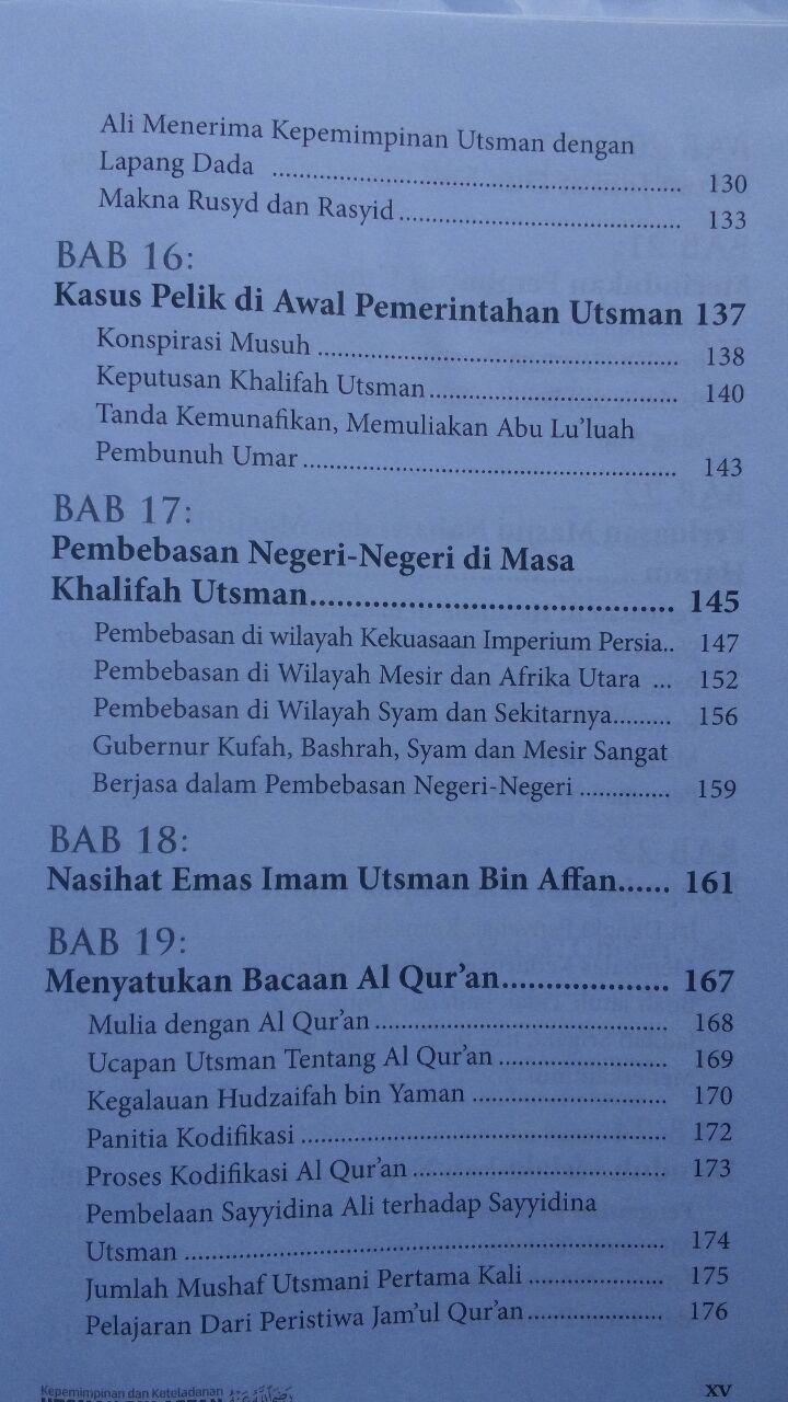 Buku Kepemimpinan Dan Keteladanan Utsman Bin Affan 100.000 20% 80.000 Daun Publishing Fariq Gasim Anuz isi 3