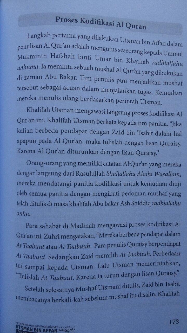 Buku Kepemimpinan Dan Keteladanan Utsman Bin Affan 100.000 20% 80.000 Daun Publishing Fariq Gasim Anuz isi