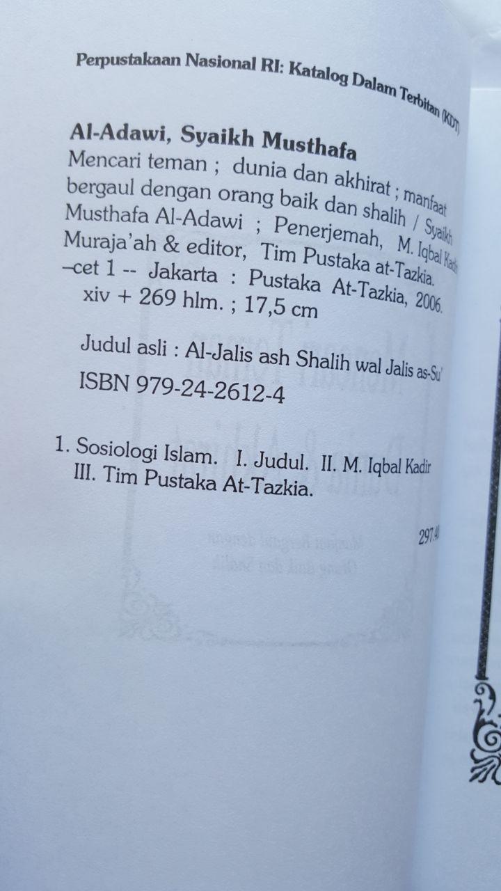 Buku Mencari Teman Dunia Dan Akhirat 25.000 15% 21.250 Pustaka At-Tazkia isi 2
