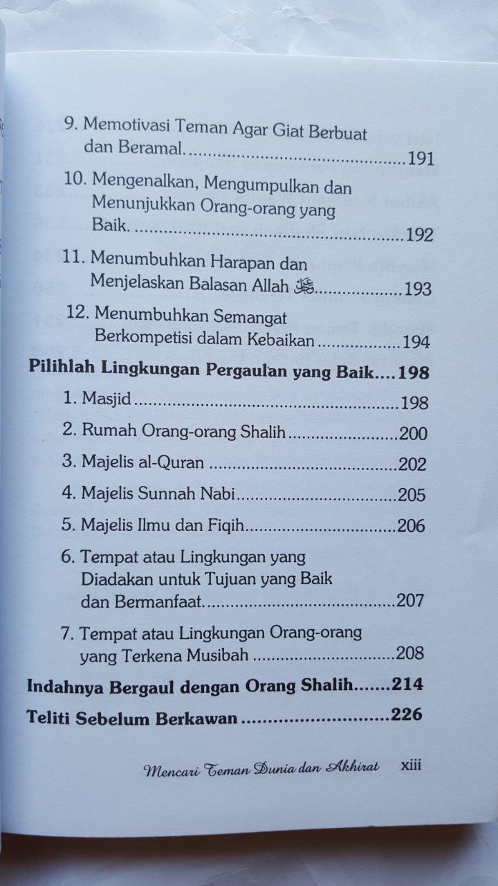 Buku Mencari Teman Dunia Dan Akhirat 25.000 15% 21.250 Pustaka At-Tazkia isi