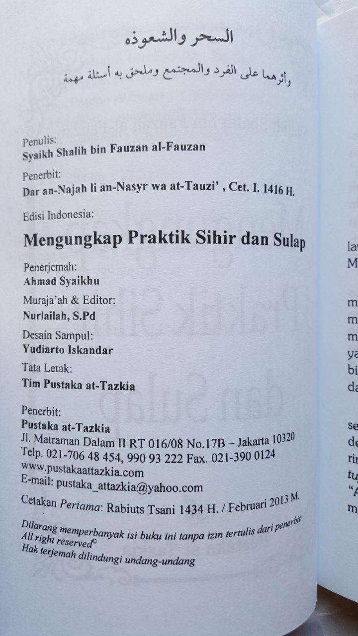 Buku Mengungkap Praktis Sihir Dan Sulap 16.000 15% 13.600 Pustaka At-Tazkia isi