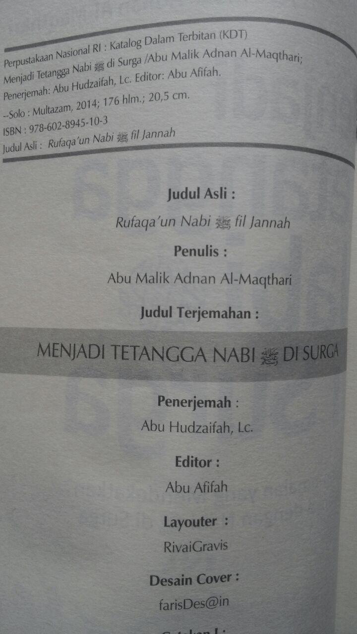 Buku Menjadi Tetangga Nabi Di Surga 32.000 15% 27.200 Multazam Abu Malik Adnan Al-Maqthari isi 2
