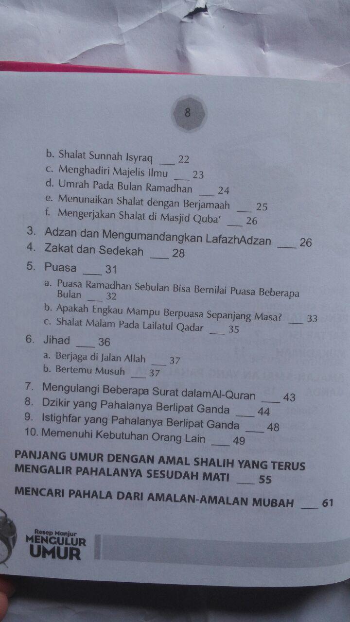 Buku Resep Manjur Mengulur Umur 21.000 15% 17.850 Kiswah Media Abdullah bin Ali Al-Ghamidi isi 3