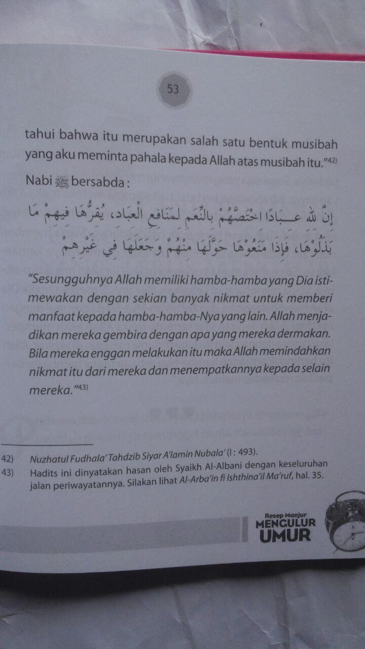 Buku Resep Manjur Mengulur Umur 21.000 15% 17.850 Kiswah Media Abdullah bin Ali Al-Ghamidi isi