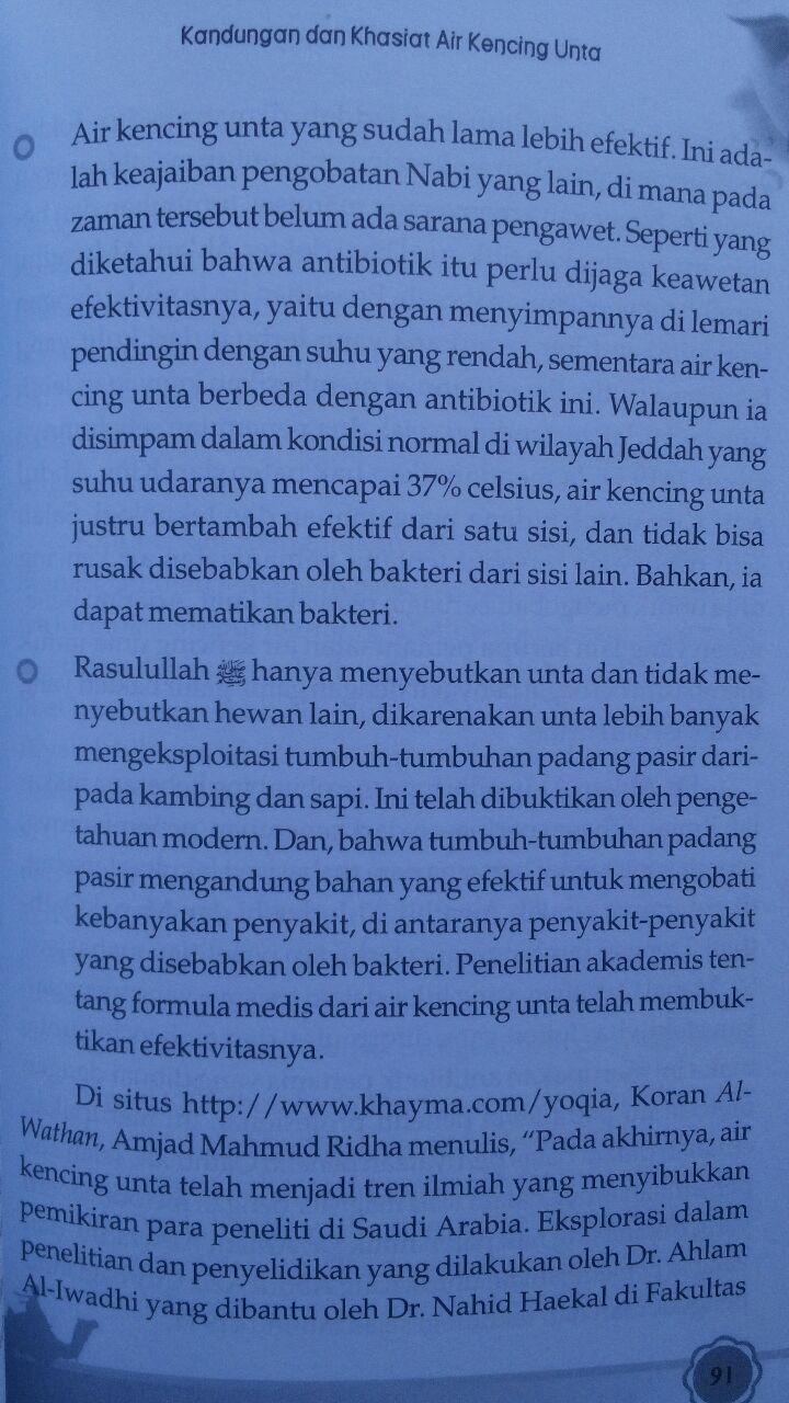 Buku Sembuh Dengan Air Kencing Unta 26.000 15% 22.100 Kiswah Media Syihab Al-Badri Yasin isi