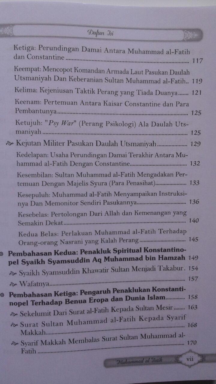 Buku Sultan Muhammad Al-Fatih Sang Penakluk Konstantinopel 40.000 15% 34.000 Darul Haq DR. Ali Muhammad Ash-Shallabi isi 2
