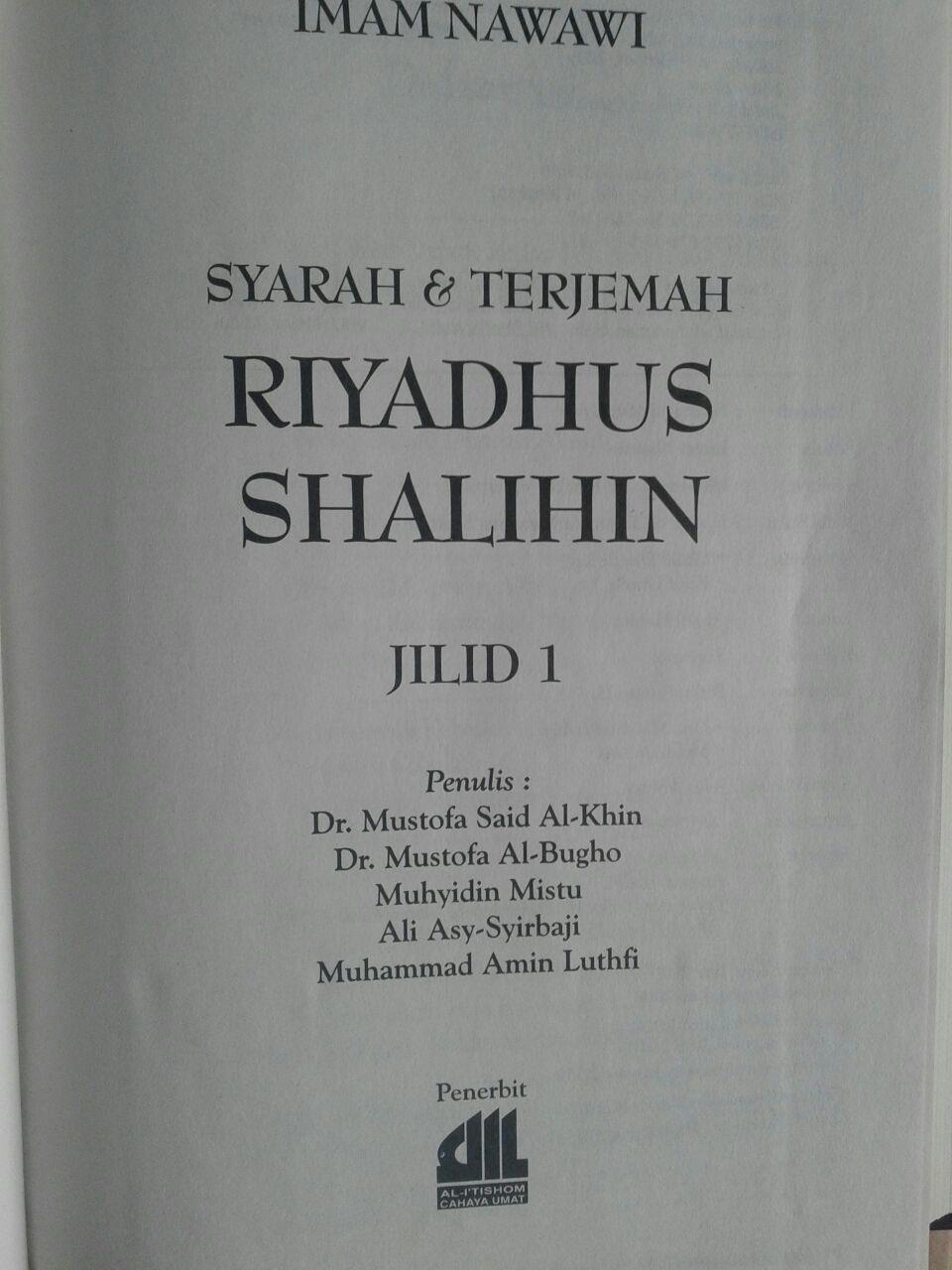 Buku Syarah Dan Terjemah Riyadhus Shalihin 1 Set 2 Jilid isi 6