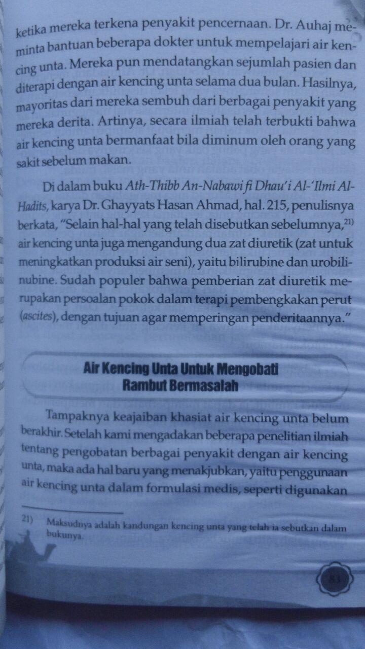 Buku Terapi Susu Unta 27.000 15% 22.950 Kiswah Media Syihab Al-Badri Yasin isi
