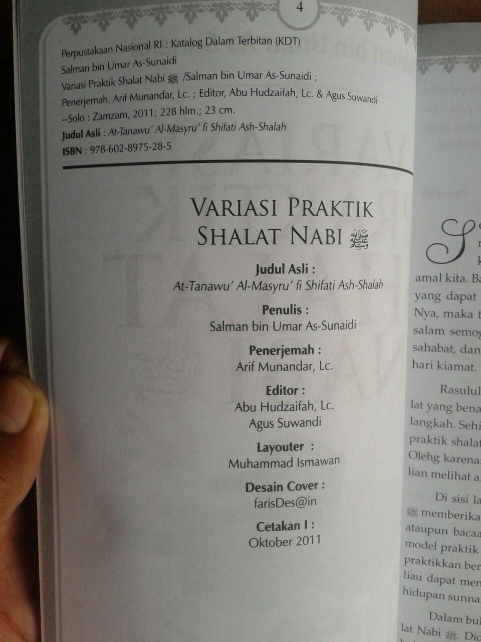 Buku Variasi Praktik Shalat Nabi Kajian Lengkap Shalat isi 4