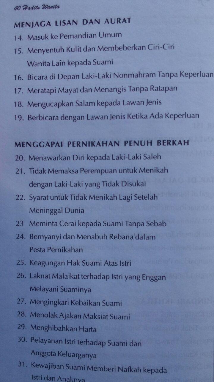 Buku 40 Hadits Wanita Bunga Rampai Hadits Fikih Dan Akhlak 89.000 20% 71.200 Aqwam Syaikh Muhammad Asy-Syarif isi 2