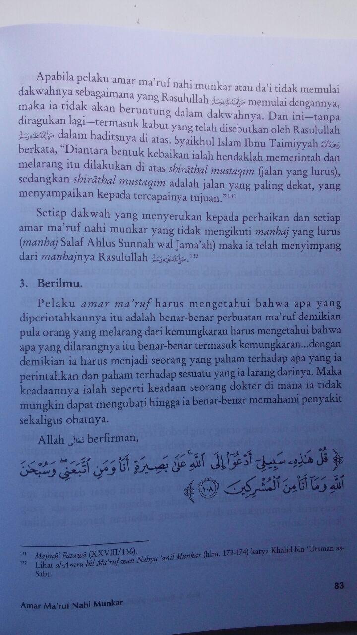Buku Amar Maruf Nahi Munkar Menurus Ahlus Sunnah Wal Jamaah 88.000 20% 70.400 Khazanah Fawaid Yazid bin Abdul Qadir Jawas isi 3