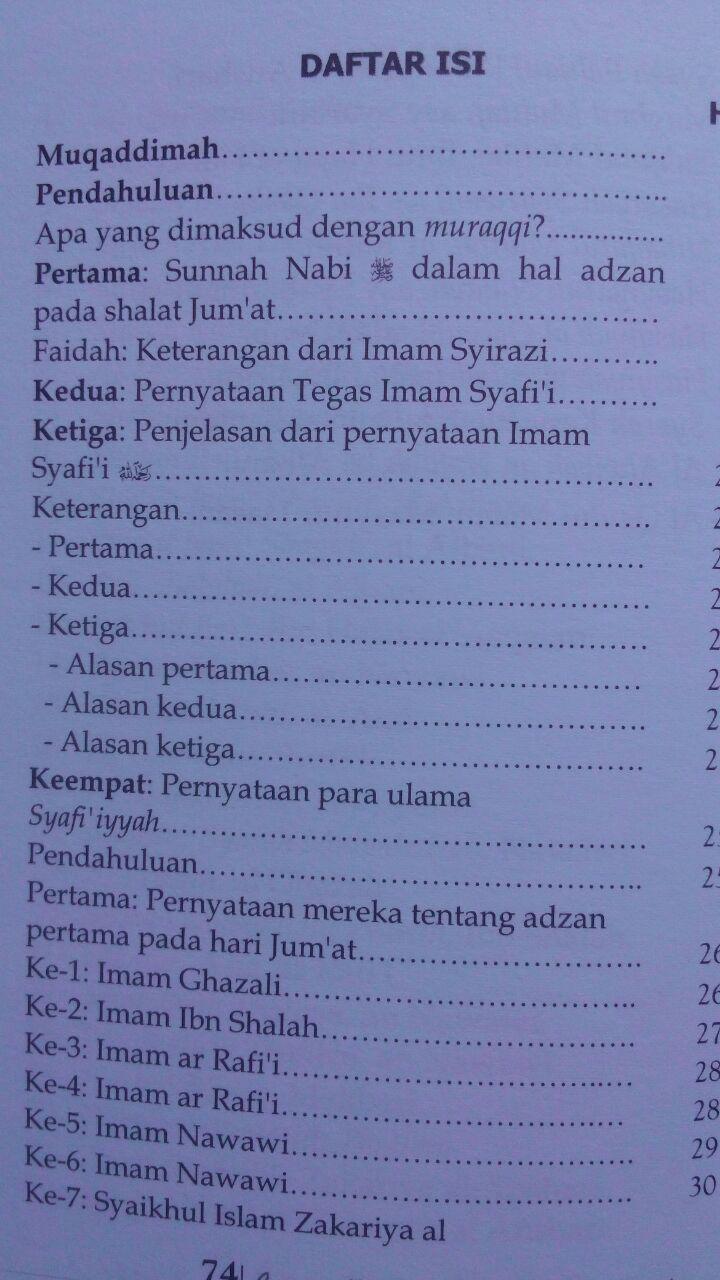Buku Apa Kata Imam Syafi'i Tentang Adzan Jum'at Dua Kali 12.000 15% 10.200 Maktabah Muawiyah Bin Abi Sufyan Abdul Hakim bin Amir Abdat isi