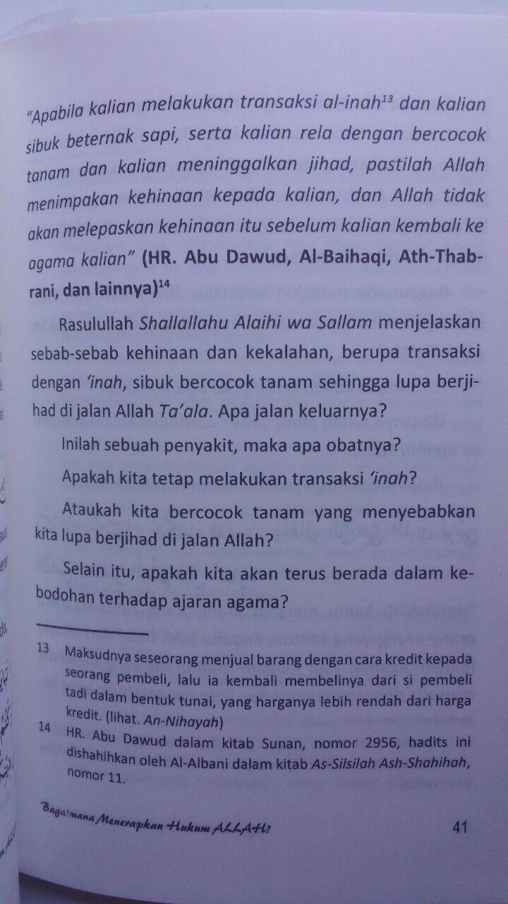 Buku Bagaimana Menerapkan Hukum Allah 15.000 15% 12.750 Darus Sunnah Husain bin Audah Al-Awayisyah isi 3