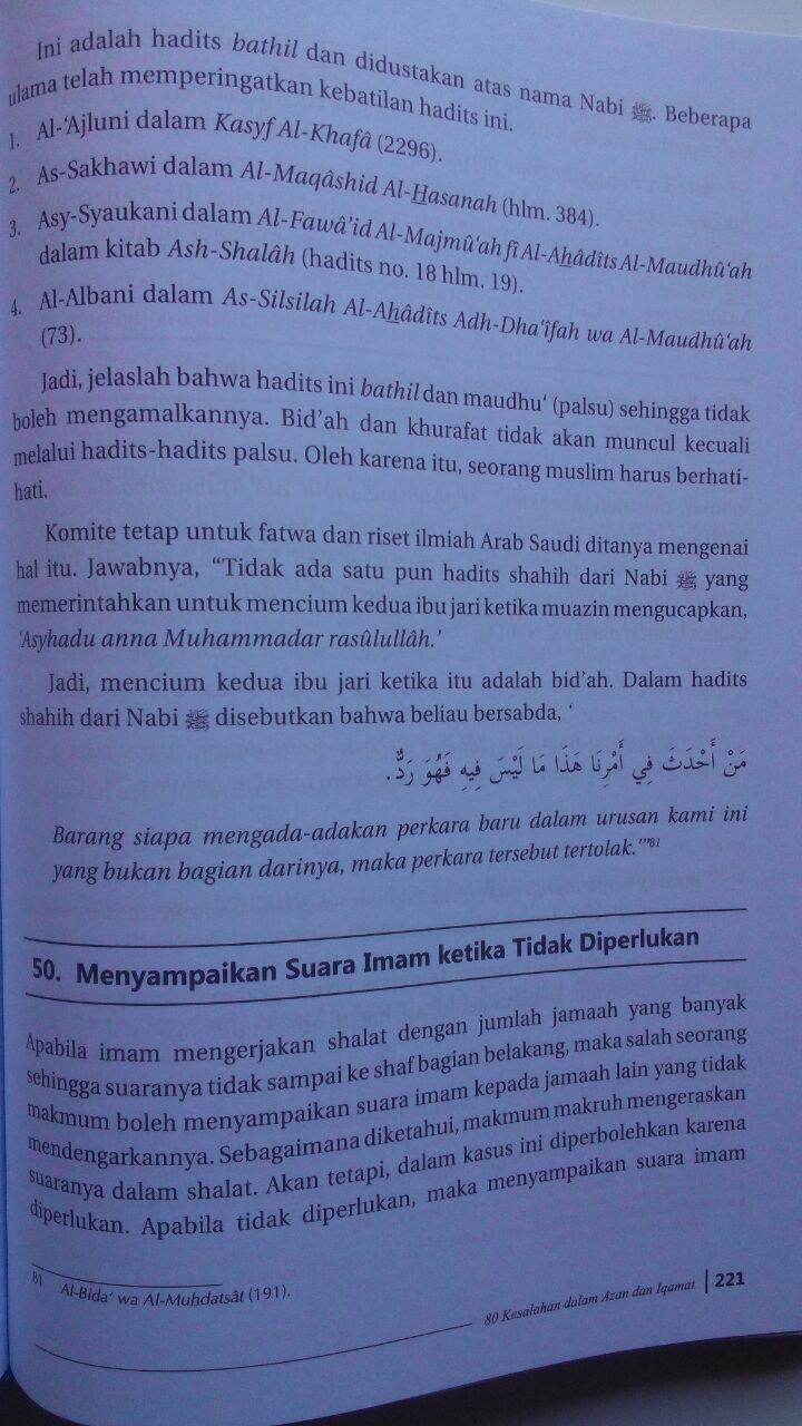 Buku Ensiklopedi Kesalahan Dalam Ibadah 95.000 20% 76.000 Ummul Qura Syaikh Wahid Abdus Salam Bali isi 4