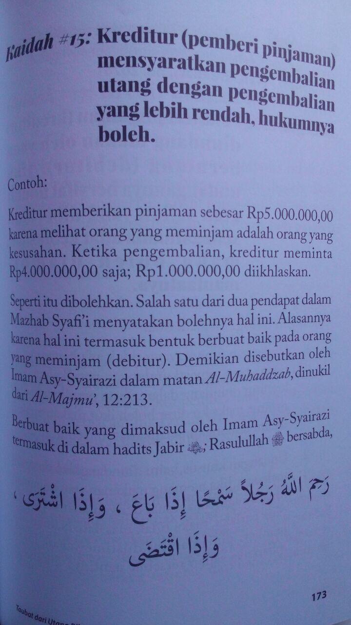 Buku Fikih Muamalah Taubat Dari Utang Riba Dan Solusinya 125.000 20% 100.000 Rumaysho isi 3