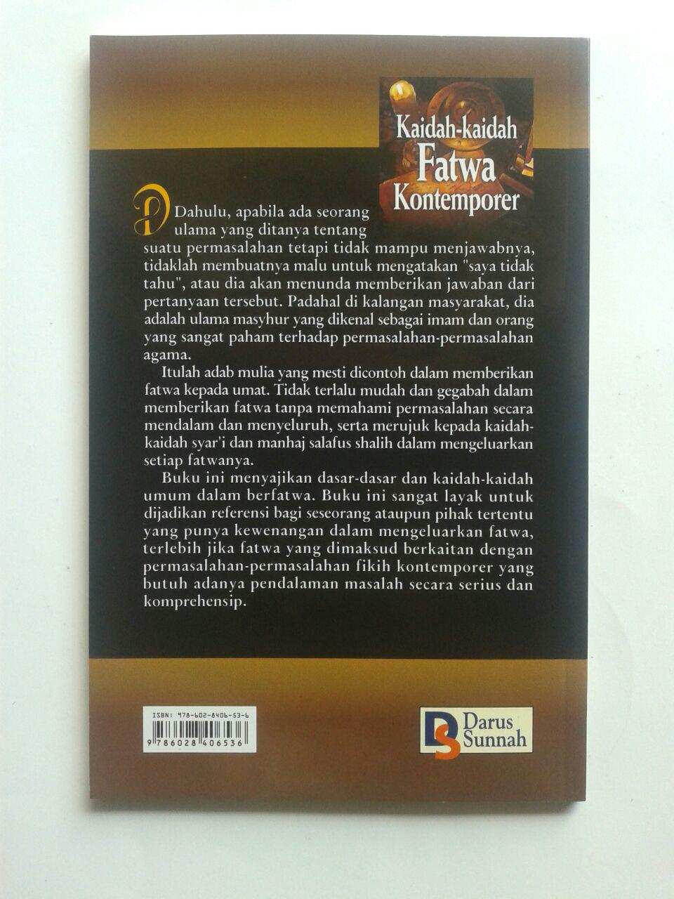 Buku Kaidah-Kaidah Fatwa Kontemporer 19.000 15% 16.150 Darus Sunnah DR. Husain Bin Abdul Aziz Alu Syaikh cover