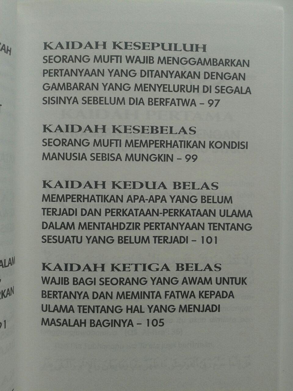Buku Kaidah-Kaidah Fatwa Kontemporer 19.000 15% 16.150 Darus Sunnah DR. Husain Bin Abdul Aziz Alu Syaikh isi 3