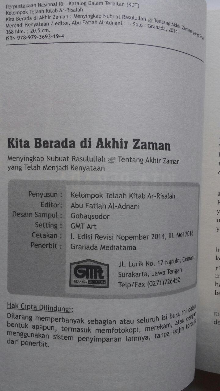 Buku Kita Berada Di Akhir Zaman Menyingkap Nubuwah Rasul 65.000 20% 52.000 Granada Mediatama Abu Fatiah Al-Adnani isi 5
