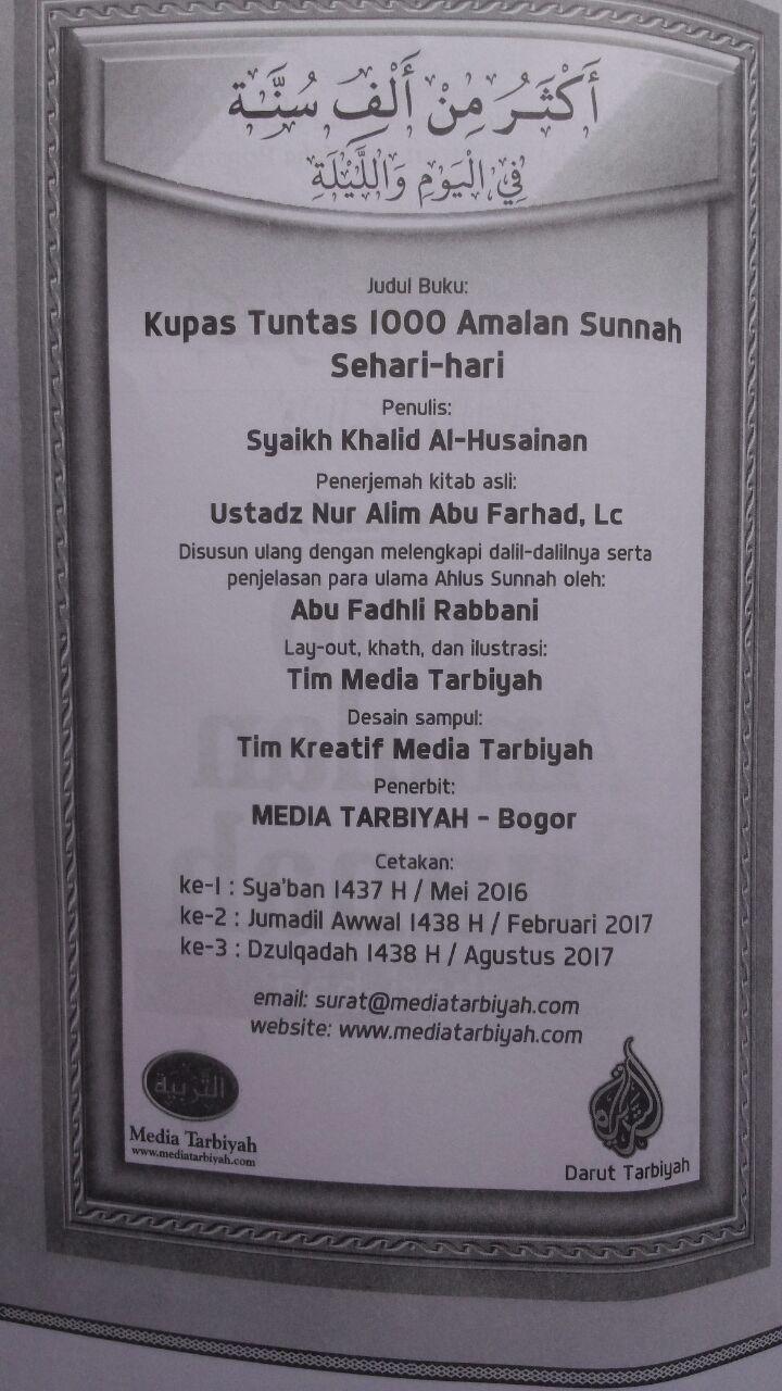 Buku Kupas Tuntas 1000 Amalan Sunnah Sehari-Hari 53.000 20% 42.400 Media Tarbiyah Khalid Al-Husainan isi 4