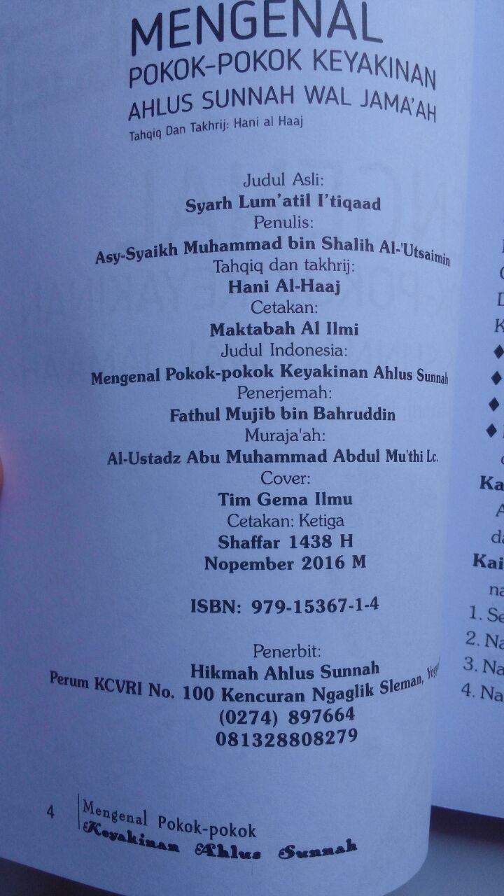 Buku Mengenal Pokok-Pokok Keyakinan Ahlus Sunnah Wal Jamaah 65.000 20% 52.000 Hikmah Ahlus Sunnah Muhammad bin Shalih Al-Utsaimin isi