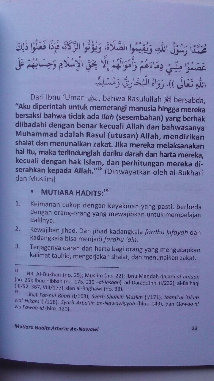 Buku Mutiara Hadits Arbain 42 Hadits Pondasi Agama 17.000 15% 14.450 Media Tarbiyah Abu Abdillah Syahrul Fatwa Al-Atsari isi