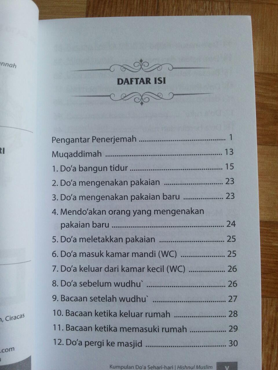 Buku Saku Hishnul Muslim Kumpulan Doa Sehari-Hari isi 2