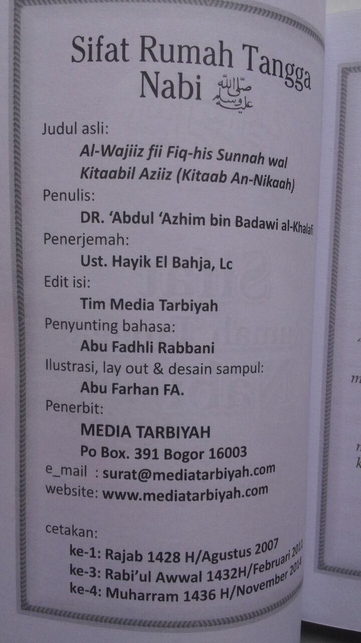 Buku Saku Sifat Rumah Tanggal Nabi 12.000 15% 10.200 Media Tarbiyah DR. Abdul Adzim Badawi isi 2