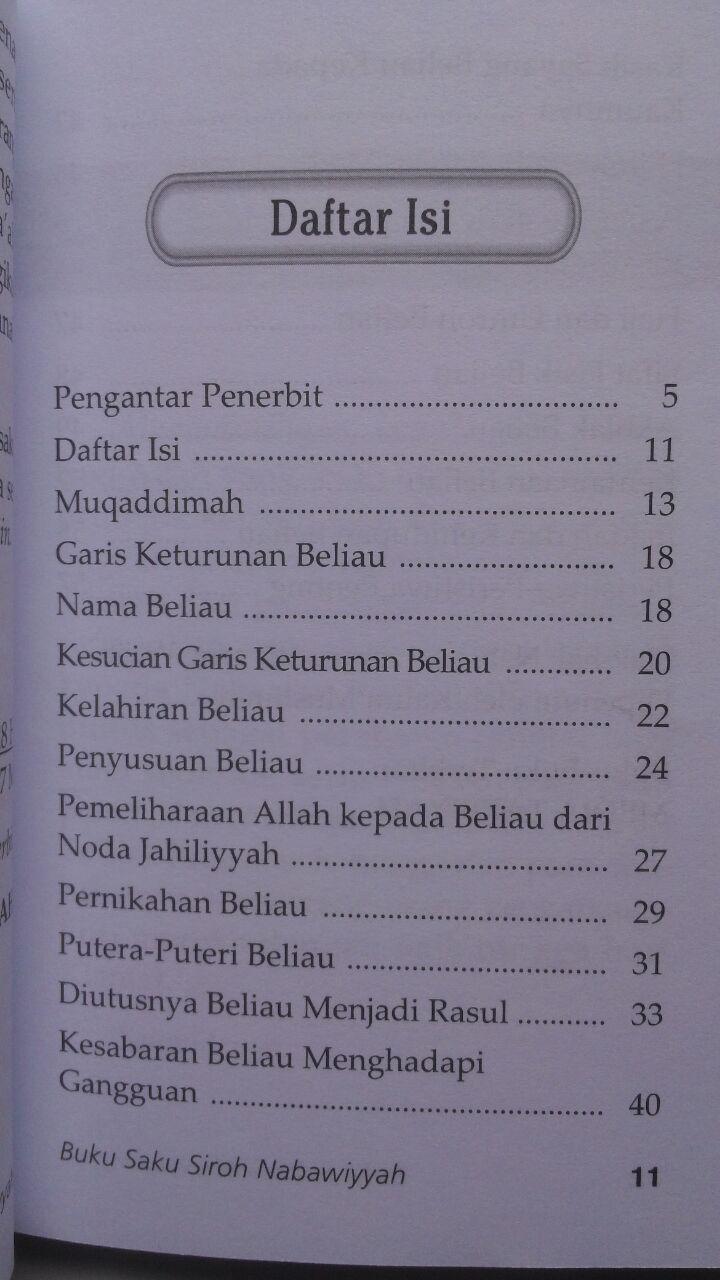 Buku Saku Siroh Nabawiyah Sketsa Singkat Sejarah Nabi 12.000 15% 10.200 Media Tarbiyah Tim Kajian Darul Wathan Saudi Arabia isi 4