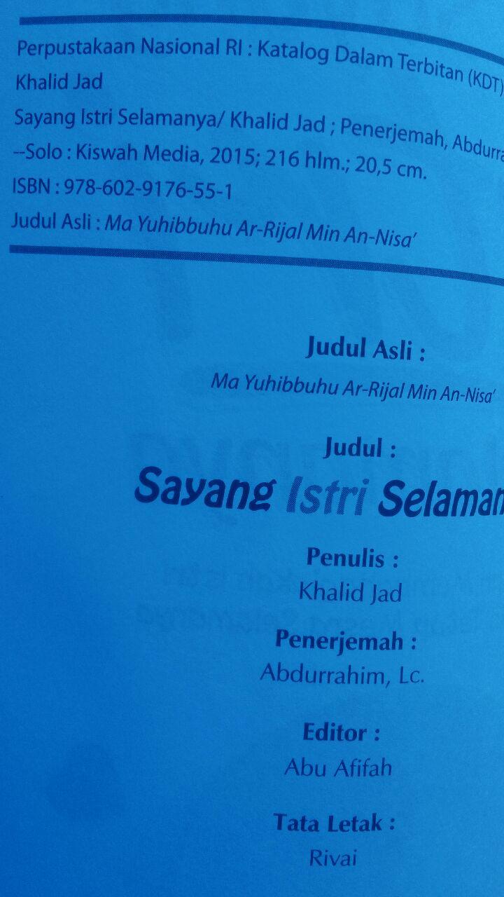 Buku Sayang Istri Selamanya 39.000 15% 33.150 Zam Zam isi