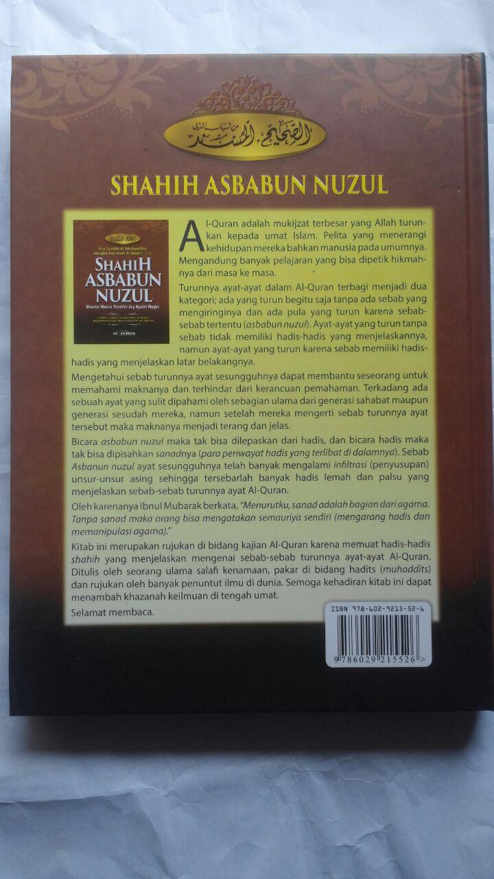 Buku Shahih Asbabun Nuzul Hadits Shahih Turunnya Ayat Al-Qur'an 115.000 20% 92.000 Akbar Media Syaikh Muqbil bin Hadi Al-Wadi'i cover
