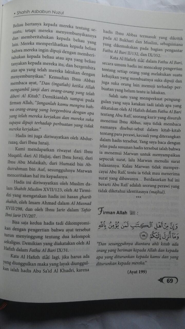 Buku Shahih Asbabun Nuzul Hadits Shahih Turunnya Ayat Al-Qur'an 115.000 20% 92.000 Akbar Media Syaikh Muqbil bin Hadi Al-Wadi'i isi