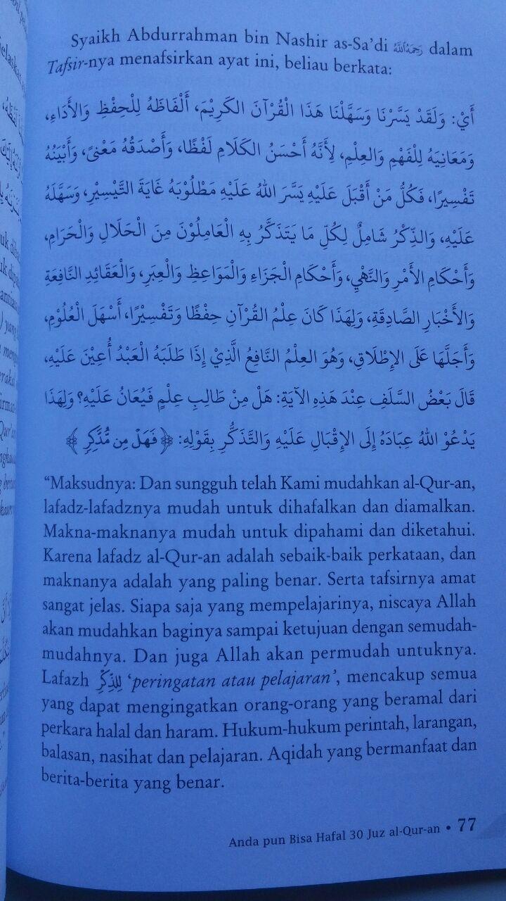 Buku Anda Pun Bisa Hafal 30 Juz Al-Qur'an 30.000 15% 25.500 Pustaka Imam Asy-Syafi'i Zakariyal Anshari isi 3