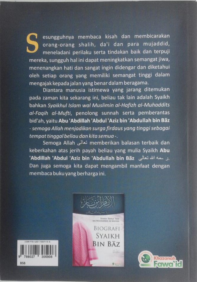 Buku Biografi Syaikh Bin Baz 30.000 15% 25.500 Khazanah Fawaid Abdul Aziz bin Muhammad As-Sadhan cover
