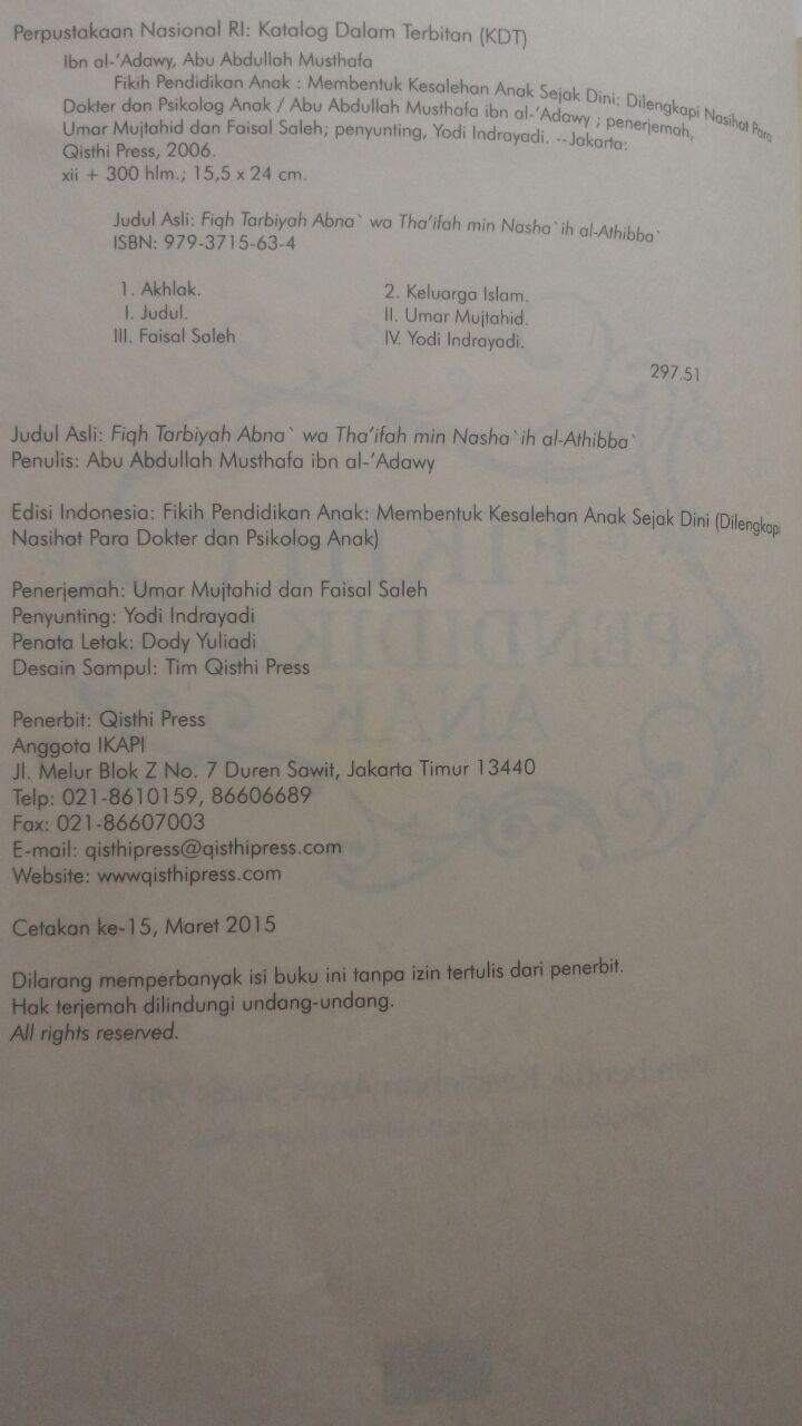 Buku Fikih Pendidikan Anak 69.000 20% 55.200 Qisthi Press Musthafa Al-Adawy isi