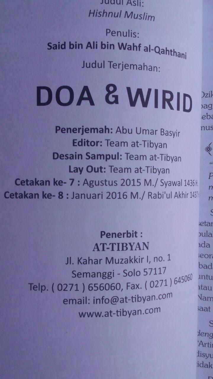 Buku Hishnul Muslim Doa Dan Wirid Disertai Transliterasi 24.000 15% 20.400 Pustaka At-Tibyan Said bin Wahf Al Qahthani isi 2