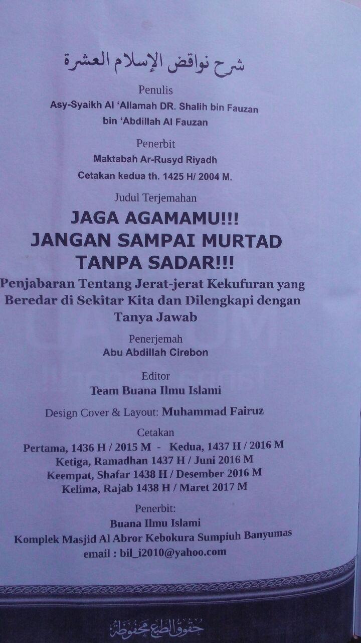 Buku Jaga Agamamu Jangan Sampai Murtad 85.000 20% 68.000 Buana Ilmu Islami isi