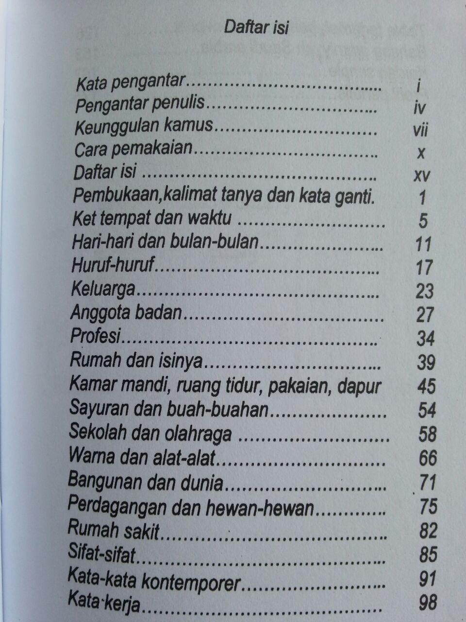 Buku Kamus Alfiyyah 1050 Kosakata Arab Yang Sering Digunakan isi