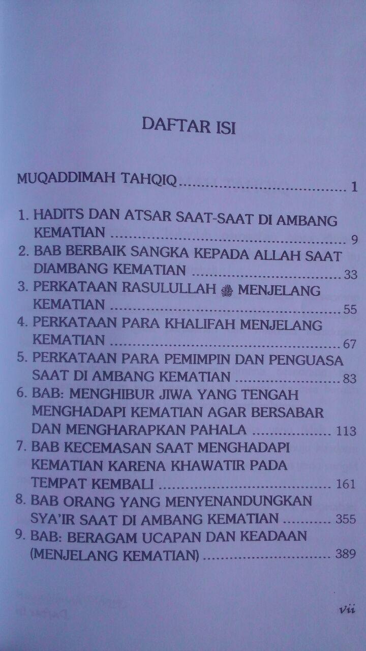 Buku Ketika Ajal Tiba 123.000 20% 98.400 Pustaka Azzam Ibnu Abi Ad-Dunya isi 2