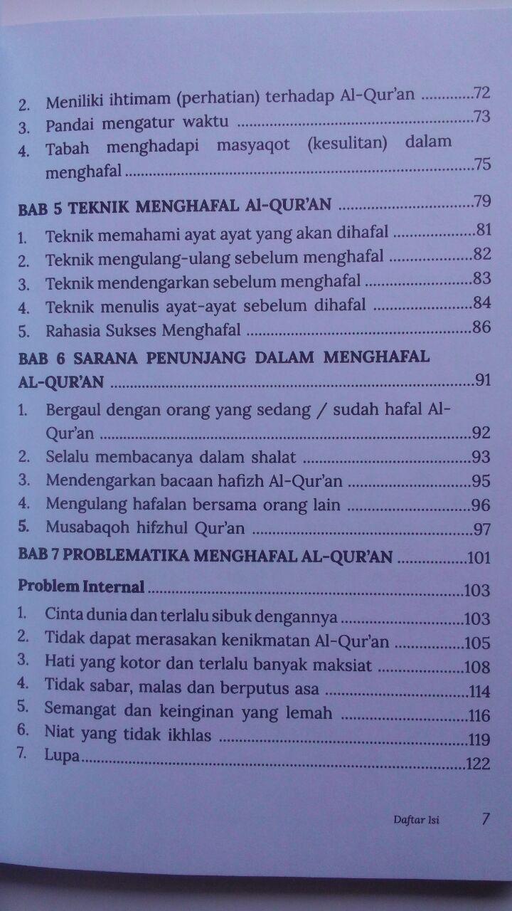 Buku Kiat Sukses Menjadi Hafidz Al-Quran Daiyah 45.000 15% 38.250 Markaz Al-Quran Abdul Aziz Abdur Rauf isi 2