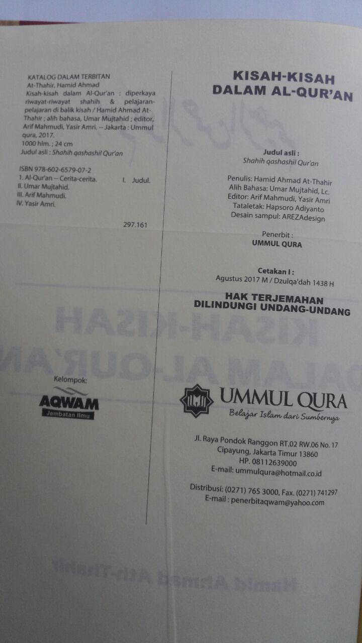 Buku Kisah-Kisah Dalam Al-Qur'an Berdasarkan Riwayat Shahih 179.000 20% 143.200 Ummul Qura Hamid Ahmad Ath-Thahir isi