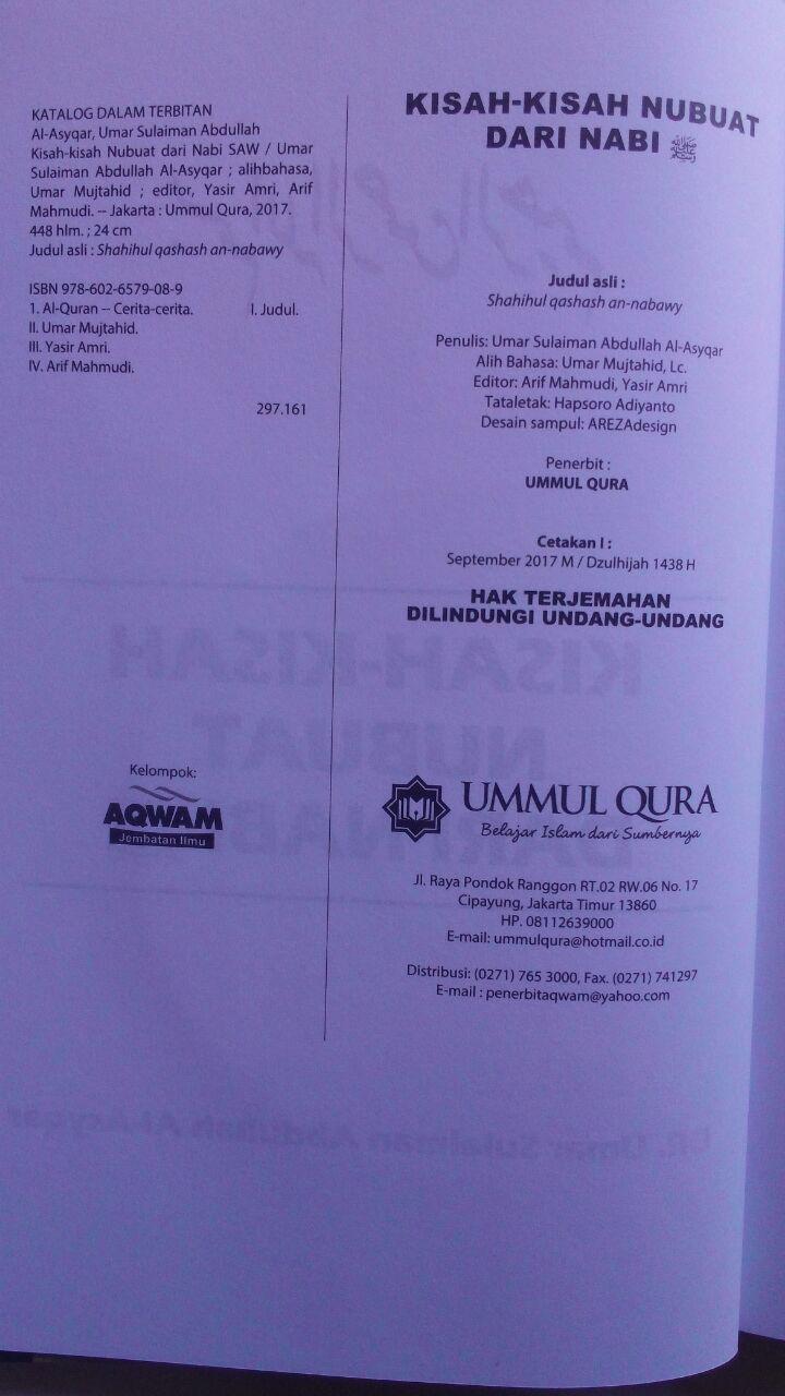 Buku Kisah-Kisah Nubuat Dari Nabi Berdasarkan Riwayat Shahih 120.000 20% 96.000 Ummul Qura Umar Sulaiman Al-Asyqar isi