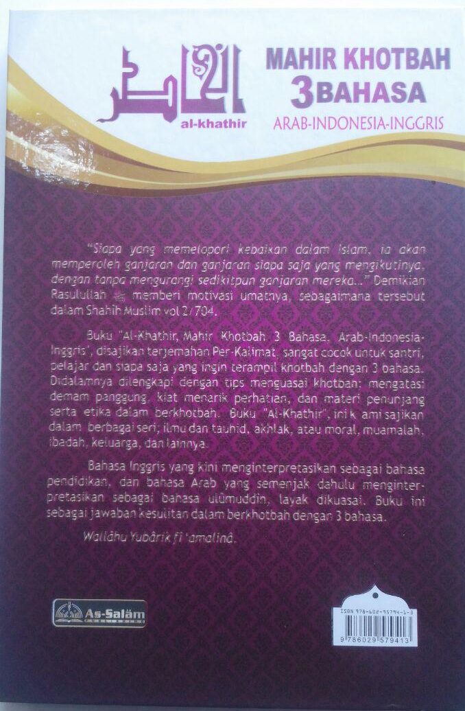 Buku Mahir Khotbah 3 Bahasa Ukuran A5 32.000 15% 27.200 As-Salam Publishing Allamah Al-Qushaim cover