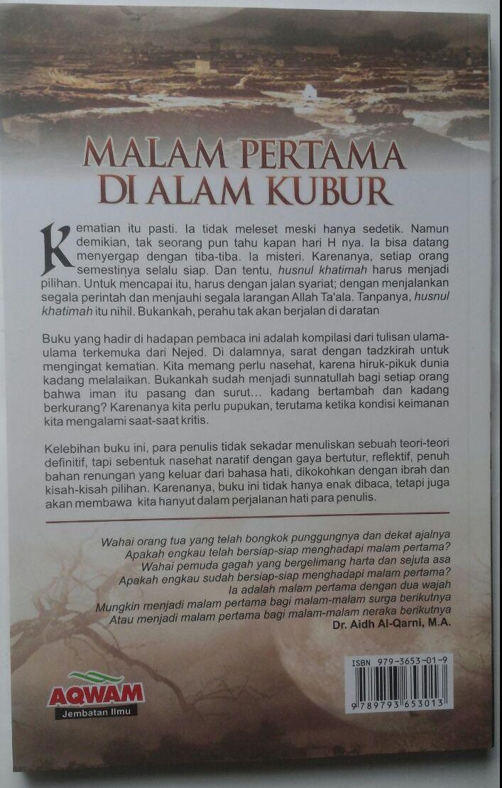 Buku Malam Pertama Di Alam Kubur 39.000 15% 33.150 Aqwam Muhammad bin Abdurrahman Al-Uraify cover