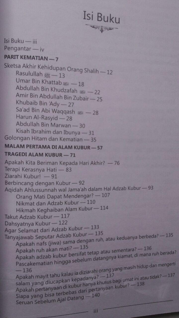 Buku Malam Pertama Di Alam Kubur 39.000 15% 33.150 Aqwam Muhammad bin Abdurrahman Al-Uraify isi 2