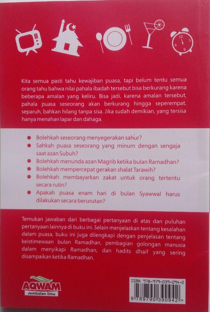 Buku Puasa Tapi Keliru Kesalahan Yang Sering Terjadi 25.000 15% 21.250 Aqwam Abdul Aziz As-Sadhan cover