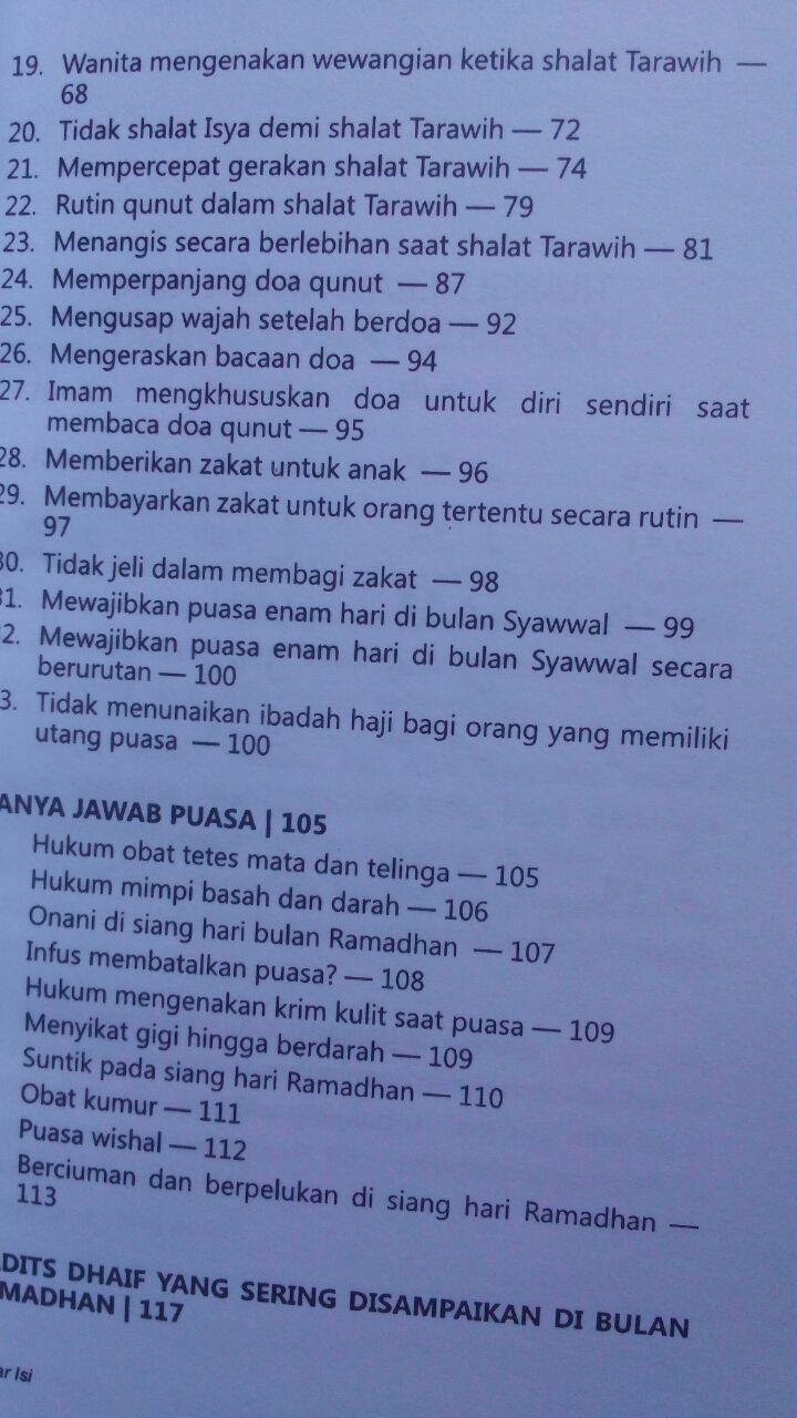 Buku Puasa Tapi Keliru Kesalahan Yang Sering Terjadi 25.000 15% 21.250 Aqwam Abdul Aziz As-Sadhan isi 2